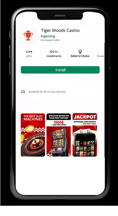 Tiger Woods Casino mobile app for Android and iOS